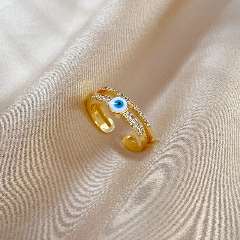Daisy Evil Eye Ring